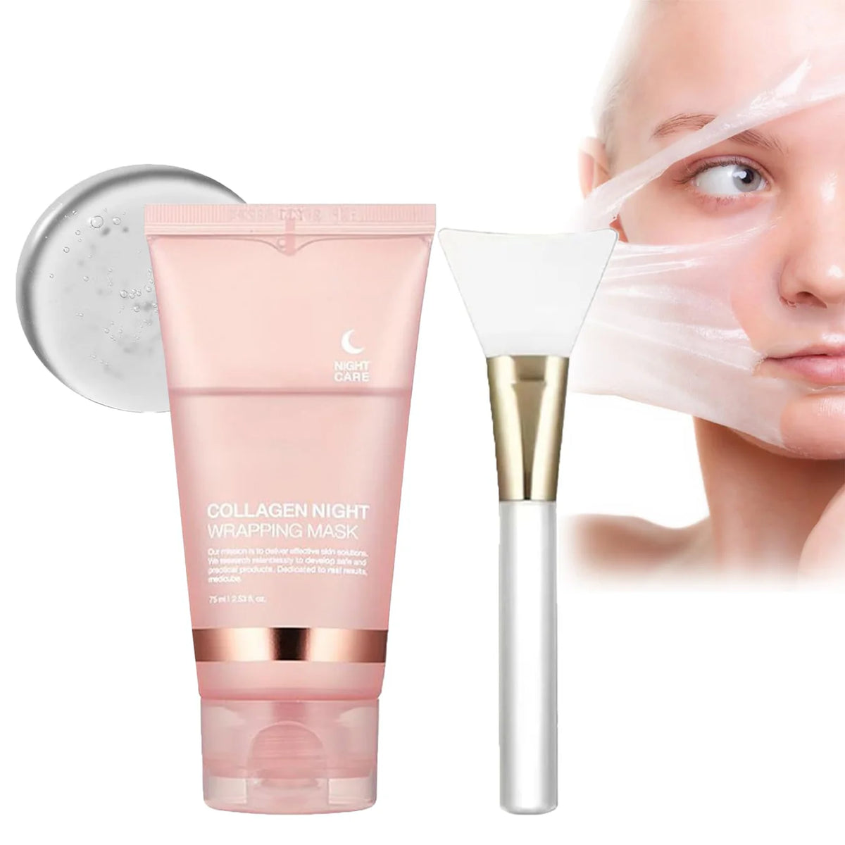 Masque de nuit au collagène – Éclat & Hydratation pendant votre sommeil