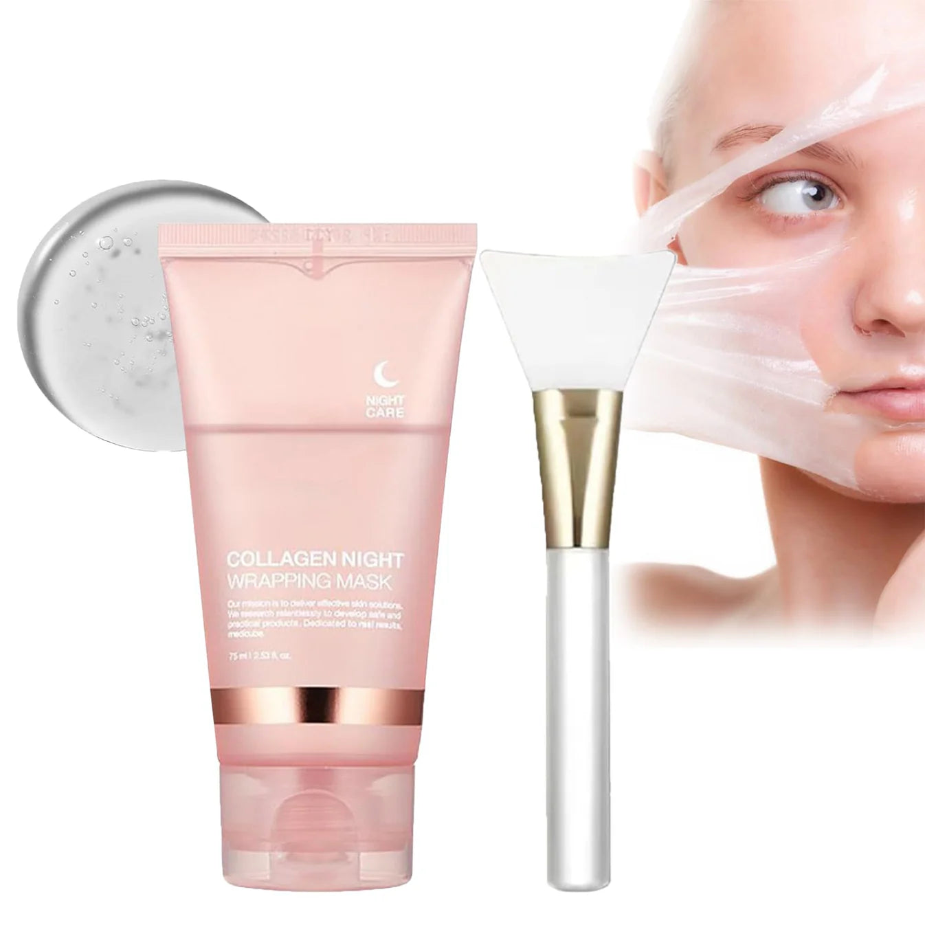 Masque de nuit au collagène – Éclat & Hydratation pendant votre sommeil