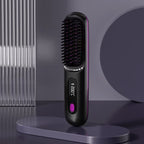 ✨ Brosse Lissante Chauffante 2-en-1 – Cheveux lisses et soyeux en un seul geste