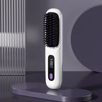✨ Brosse Lissante Chauffante 2-en-1 – Cheveux lisses et soyeux en un seul geste
