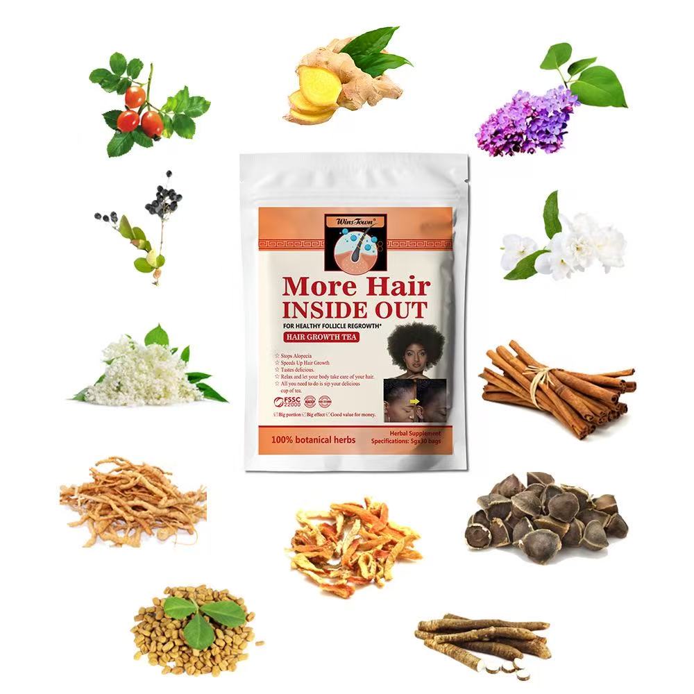 🌿 Destiney HairBoost Tea – Infusion Naturelle pour la Repousse et la Force des Cheveux