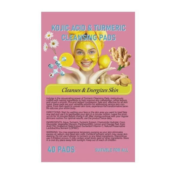 🌟 Golden Glow Pads – Nettoyant Éclat au Curcuma & Acide Kojique
